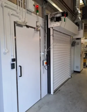 Custom laser machinery enclosure built by Unitech Machinery for industrial laser containment and safety.