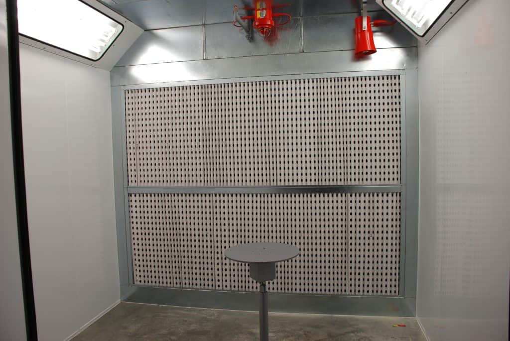 dry filter spray booth system